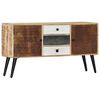 vidaXL Sideboard Natural wood with brown and black tones Solid Mango Wood