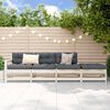 vidaXL Garden Lounge Set White Solid pine wood Large Modular
