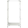 vidaXL Firewood Rack White 15.7x11.8x31.5" Cold-rolled steel