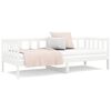 vidaXL Day Bed White Solid Pine Wood 35.4 x 74.8 in