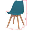 vidaXL Dining Chair Set of 6 Turquoise Plastic Standard Ergonomic