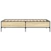vidaXL Bed Frame Sonoma oak Engineered wood, Metal Twin Modern