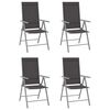 vidaXL Dining Set Silver, Black, Light Gray