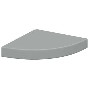 vidaXL Corner Shelf Grey Honeycomb MDF, Metal Medium Wall mounted