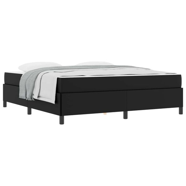 vidaXL Bed Frame with Mattress Black 70.87 x 78.74 in Fabric
