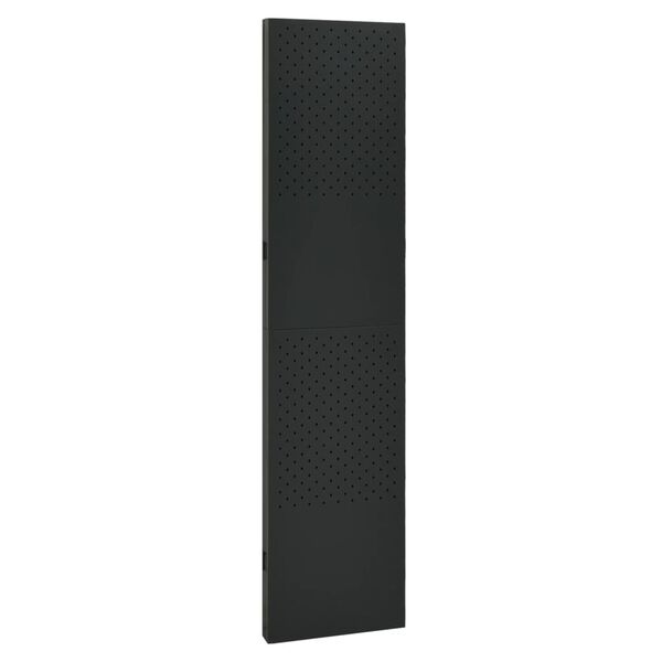 vidaXL 3-Panel Room Divider Black 47.2"x70.9" Steel