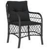 vidaXL Patio Chair Set of 2 Black