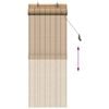 vidaXL Roller Blind with Curtains Nature 23.62 x 62.99 in Bamboo