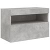 vidaXL TV Wall Cabinet Concrete Gray Engineered Wood Medium