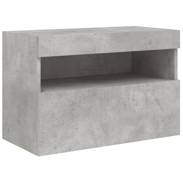 vidaXL TV Wall Cabinet Concrete Gray Engineered Wood Medium