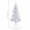 vidaXL Artificial Pre-lit Christmas Tree with Ball Set Silver 59.1" PET