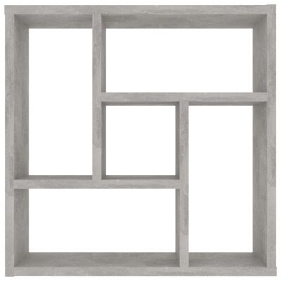 vidaXL Wall Shelf Concrete Gray 17.8"x6.3"x17.8" Chipboard