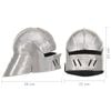 vidaXL Medieval Knight Helmet Antique Replica LARP Silver Steel