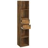 vidaXL Book Cabinet Smoked Oak Engineered Wood Tall and narrow