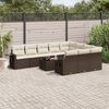 vidaXL Garden Sofa Set Brown PE Rattan L Modular Garden Sofa Set