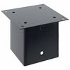 vidaXL Post Bases Square 12 pcs Anthracite 5.55x5.55" Powder-coated Steel