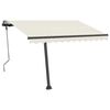 vidaXL Retractable Awning Cream, Grey