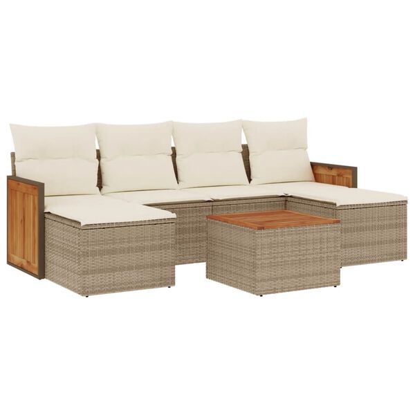 vidaXL Garden Sofa Set Beige