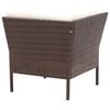 vidaXL Garden Lounge Set Brown PE Rattan Medium Modular