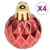 vidaXL Christmas Bauble Set Gold and Red Plastic Assorted Sizes