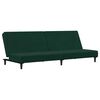 vidaXL Sofa Bed Dark Green Velvet (100% polyester), wood, plastic 2-Seater