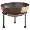 vidaXL Colorful Rustic Fire Pit Ø 15.7" Iron
