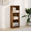 vidaXL Bookcase Old Wood Engineered Wood Medium Bookcase Rectangular