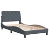 vidaXL Bed Frame Dark grey Velvet, metal, solid pine wood, plywood Single