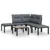 vidaXL Garden Lounge Set Black, Grey