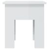 vidaXL Coffee Table High Gloss White Engineered Wood Modern Coffee Table