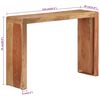 vidaXL Console Table Natural Wood Solid Acacia Wood 43.3 x 11.8 x 29.9 in