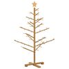 vidaXL Wooden Christmas Tree with Stand Brown 49.21 in Solid pine wood