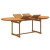 vidaXL Garden Dining Set Brown Solid Acacia wood Medium Foldable