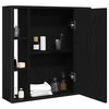 vidaXL Bathroom Mirror Cabinet Black oak