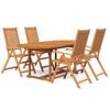 vidaXL Garden Dining Set Natural Wood Solid Acacia Wood 5 Piece Set