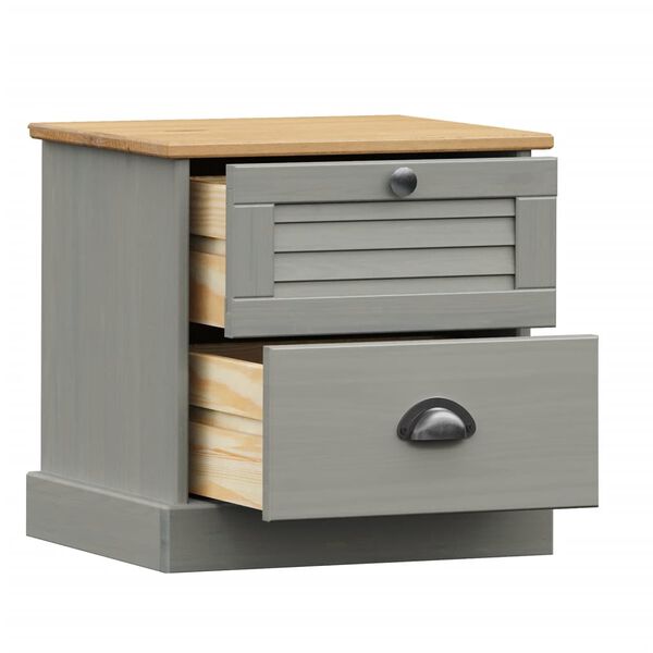 vidaXL Bedside Cabinet Grey