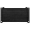 vidaXL Garden Planter Black Solid pinewood 23.6 x 12.2 x 12.2 in Durable