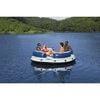 Bestway Floating Island Blue and White PVC Large Cup Holders