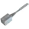 vidaXL Ground Spikes 2 pcs Silver 3.5x3.5x22.0" Galvanised Steel