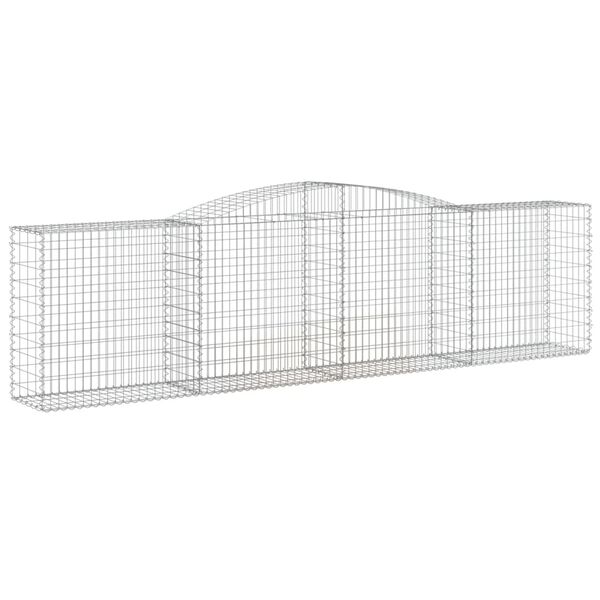 vidaXL Gabion Basket Set of 2 Silver Galvanized iron Large