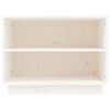 vidaXL Shoe Cabinet White Solid Pine Wood Medium Shoe Cabinet