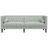 vidaXL Chesterfield Sofa Light grey Velvet (100% polyester) 3-Seater