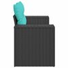 vidaXL Garden Sofa Black, Blue