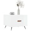 vidaXL Coffee Table High gloss white Engineered wood, Iron Medium