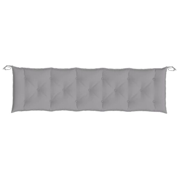 vidaXL Garden Bench Cushion Grey Oxford fabric, Hollow fiber 70.9x19.7 in