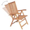 vidaXL Garden Chair Set of 4 Natural Teak Teak Wood