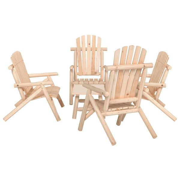 vidaXL Garden Lounge Set Natural wood Solid spruce wood Medium Durable