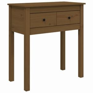 vidaXL Console Table Honey Brown Solid Pine Wood Standard Console Table
