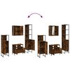 vidaXL Bathroom Cabinet Set Smoked Oak