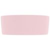vidaXL Luxury Wash Basin Round Matt Pink 15.7x5.9" Ceramic